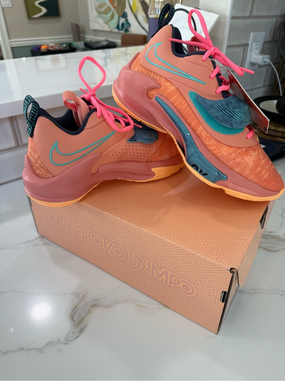 Nike Zoom Freak 3 Crimson Bliss/Thunder Blue NIB - Picture 5 of 10